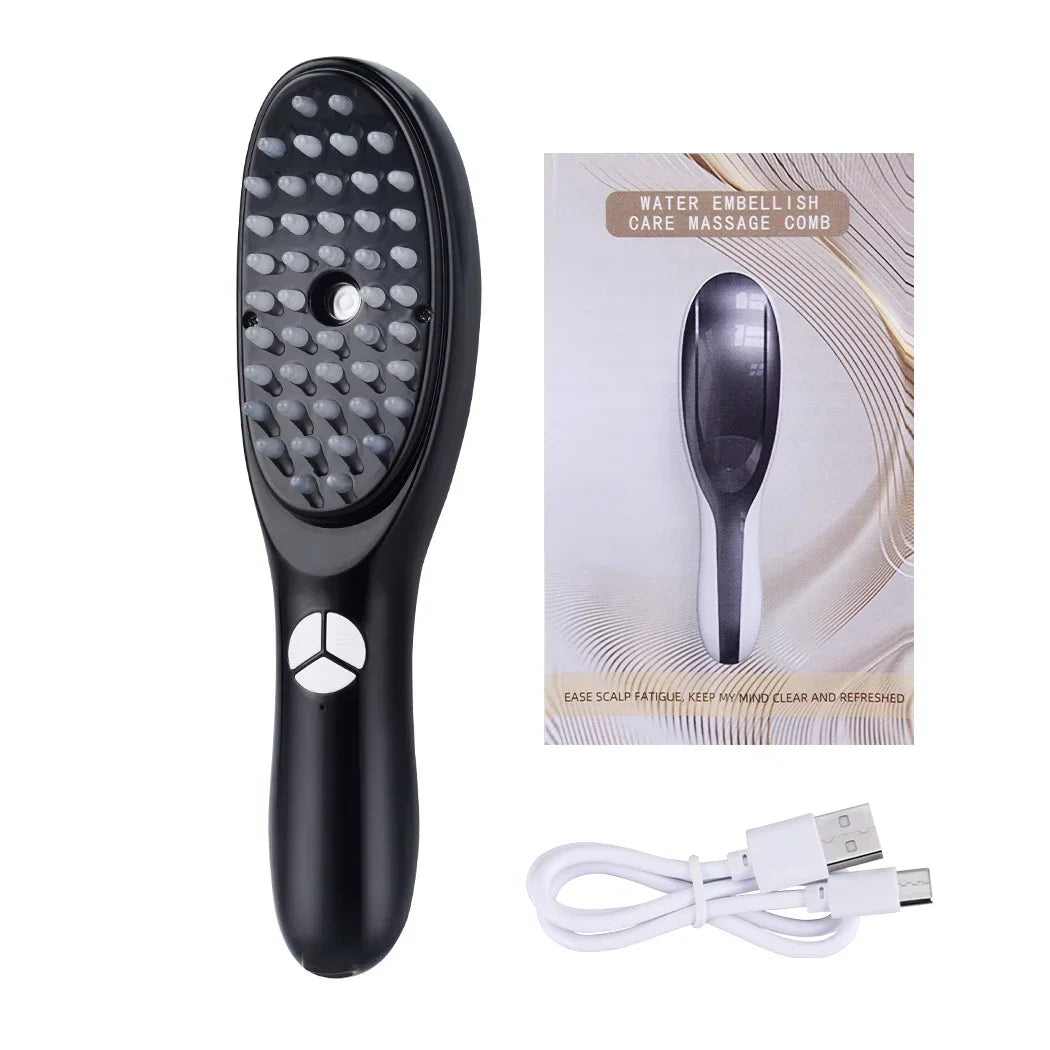 Revitalize Your Hair and Relax: Sonic Vibration Scalp Massager & Light Therapy Comb for Hair Growth and Stress Relief!