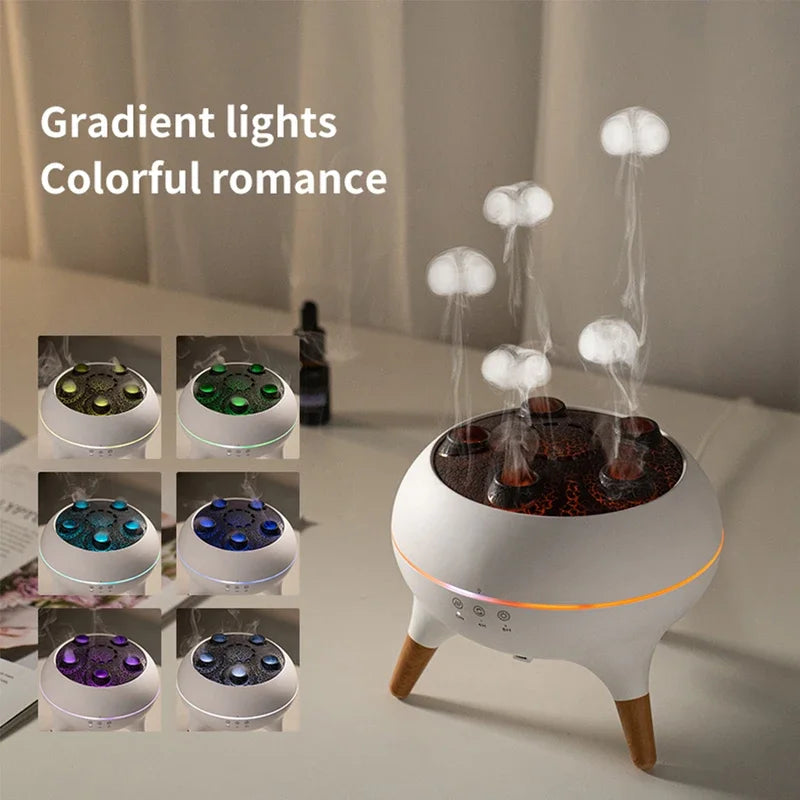 Gradient Jellyfish Humidifier & Aroma Diffuser - Large Capacity, Timed, Two-Speed Wonder!