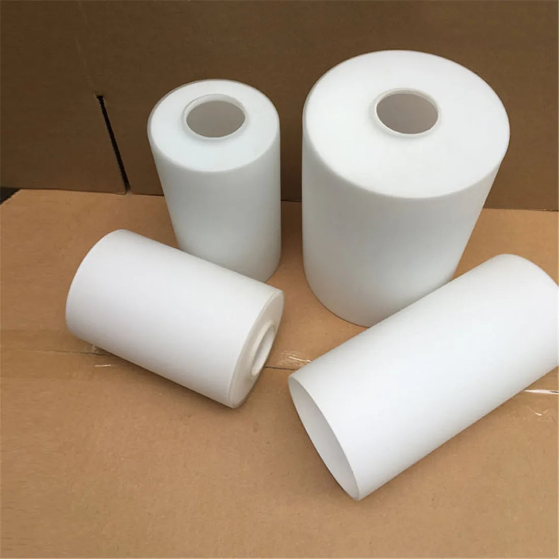 Stylish White Glass Egg Drum Lampshade Cover for E27 Fixtures - Modern D4.2Cm Replacement Accessory