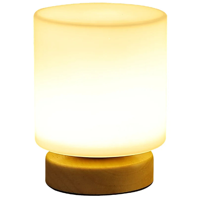 Table Lamp Bedroom Bedside Lamp Internet Celebrity Ins Girl Atmosphere Light LED Nordic Retro Pleated Decorative Night Light