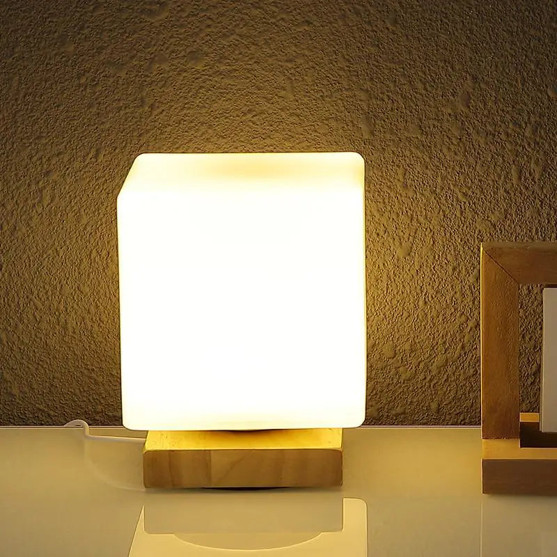 Table Lamp Bedroom Bedside Lamp Internet Celebrity Ins Girl Atmosphere Light LED Nordic Retro Pleated Decorative Night Light