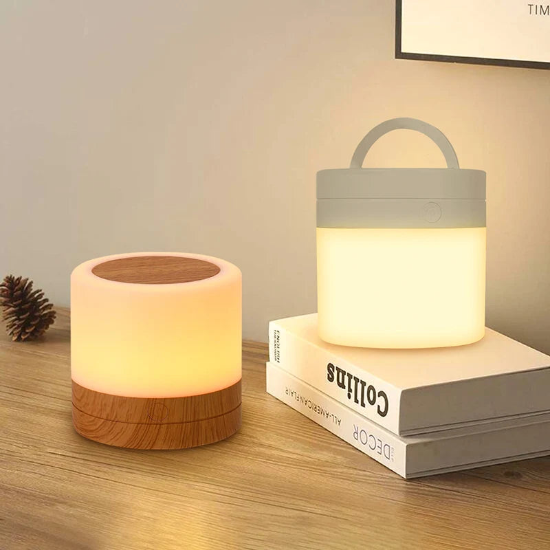Color Changing RGB Night Lamp - Remote & Touch Control Camping Light for Bedroom Atmosphere