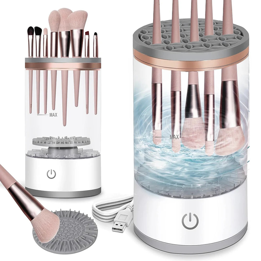 Makeup Brush Cleaner Automatic Rotating Makeup Brush Cleaner Electric Cosmetic Makeup Brush Rotary Washing Machine