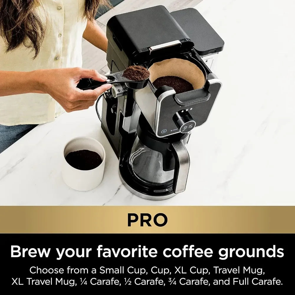For Pro Specialty 12-Cup Coffee Maker with Glass Carafe, Single-Serve, Grounds, Compatible with K-Cup Pods