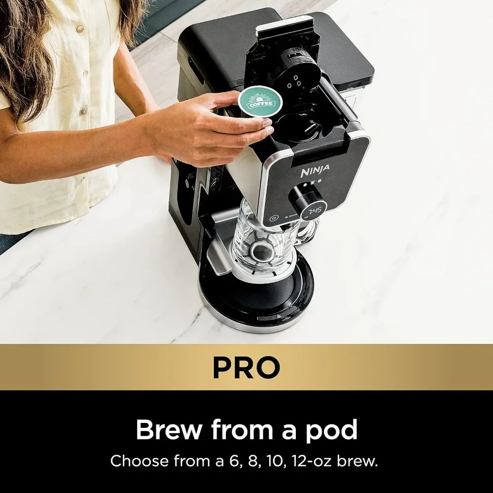 For Pro Specialty 12-Cup Coffee Maker with Glass Carafe, Single-Serve, Grounds, Compatible with K-Cup Pods