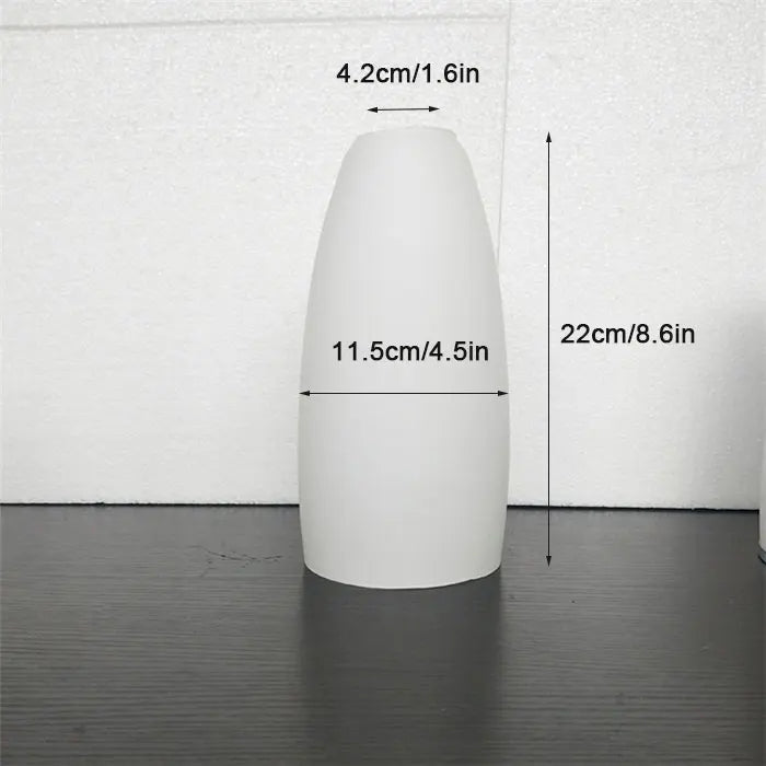 Stylish White Glass Egg Drum Lampshade Cover for E27 Fixtures - Modern D4.2Cm Replacement Accessory
