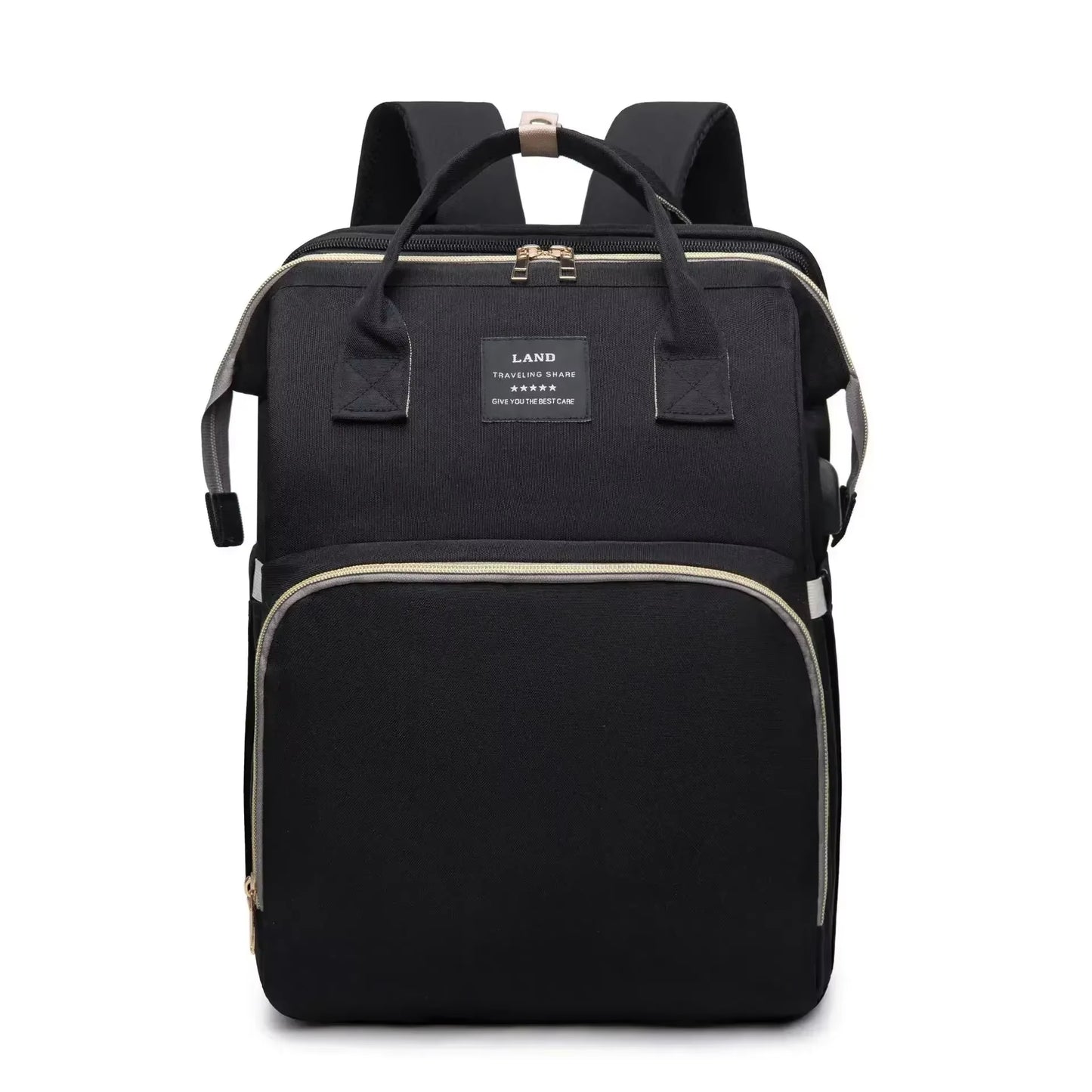 Stylish & Spacious Mommy Bag - Lightweight Folding Crib Bed & Travel Backpack for Moms on the Go!