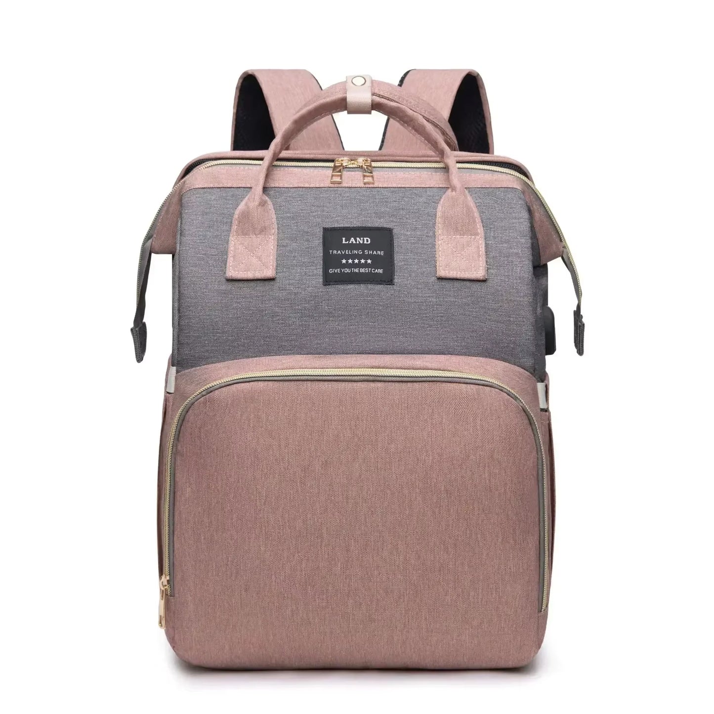 Stylish & Spacious Mommy Bag - Lightweight Folding Crib Bed & Travel Backpack for Moms on the Go!