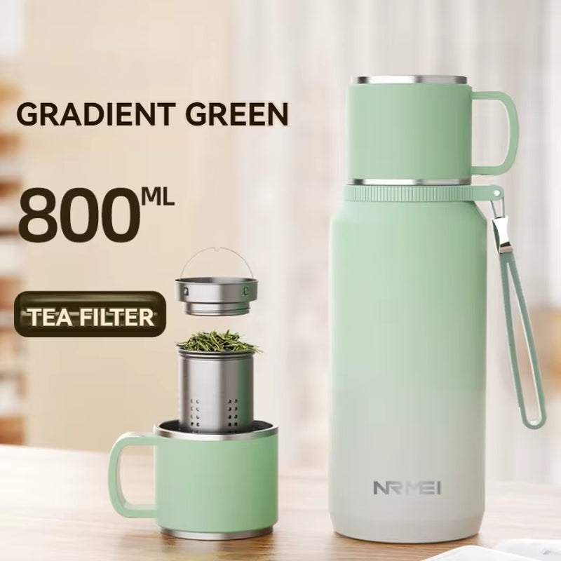 1.5L Thermos Water Bottle Stainless Steels Vacuum Flask Hot Coffee Tea Water Heat Preservation Bottles Cold Tumbler Drinkware