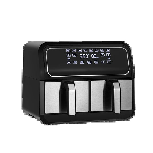 Large-Capacity 8L Multi-Function Oil-Free Air Fryer with Dual Frying Baskets - Perfect for Home Cooking!