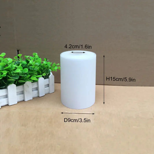 Stylish White Glass Egg Drum Lampshade Cover for E27 Fixtures - Modern D4.2Cm Replacement Accessory