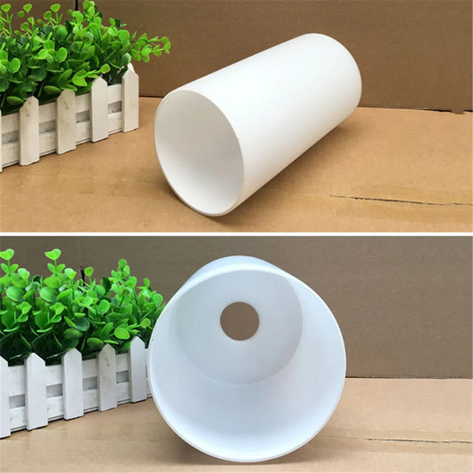 Stylish White Glass Egg Drum Lampshade Cover for E27 Fixtures - Modern D4.2Cm Replacement Accessory