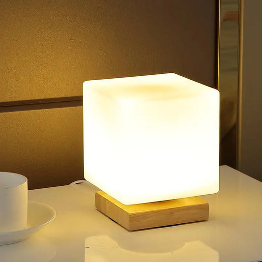 Table Lamp Bedroom Bedside Lamp Internet Celebrity Ins Girl Atmosphere Light LED Nordic Retro Pleated Decorative Night Light