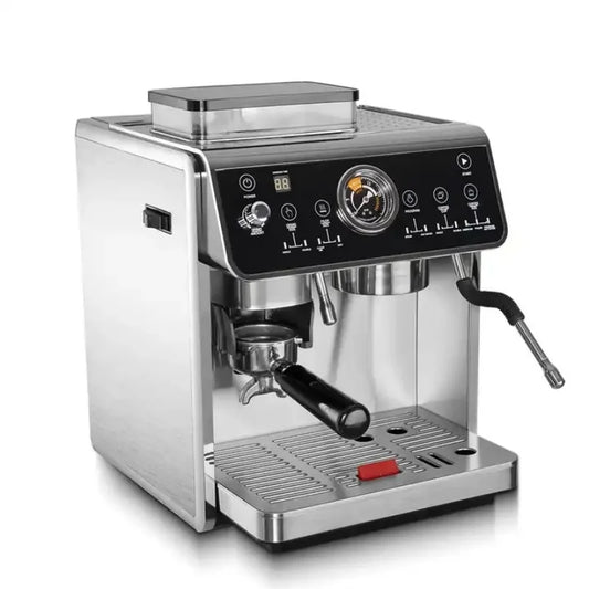 Semi-Automatic Household with Stainless Steel Conical Burr Coffee Maker Espresso Grinding Integrated Machine