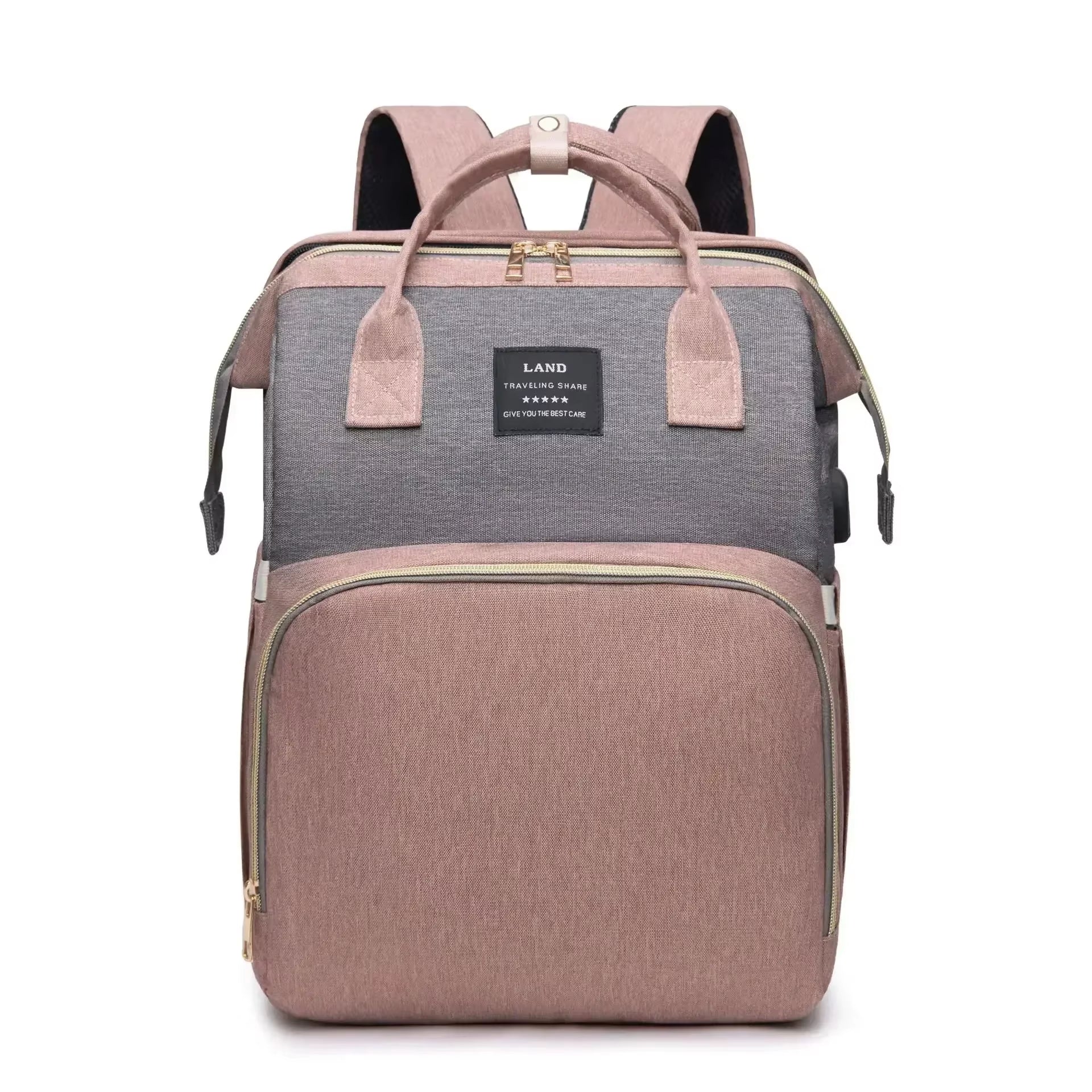 Stylish & Spacious Mommy Bag - Lightweight Folding Crib Bed & Travel Backpack for Moms on the Go!