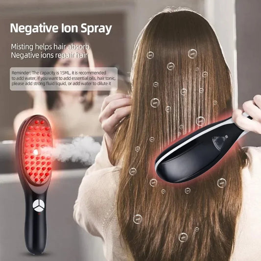 Revitalize Your Hair and Relax: Sonic Vibration Scalp Massager & Light Therapy Comb for Hair Growth and Stress Relief!